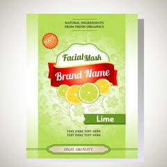facial mask lime packaging