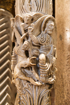 Imperatore che si inginocchia a Ges&ugrave; Cristo, Palazzo dei Normanni, Sicilia