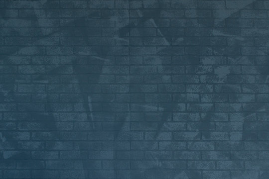 background of blue toned brick wall texture