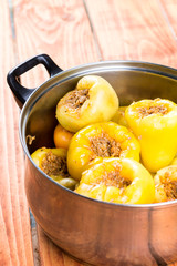 Stuffed paprika with minced meat ready for cooking