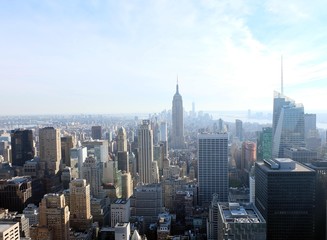 Fototapeta na wymiar Aerial view over Manhattan 