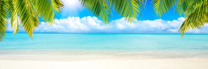 Sommer, Sonne, Strand und Meer als Panorama Hintergrund © eyetronic
