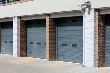 The gate of a private house garage