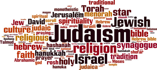 Judaism word cloud