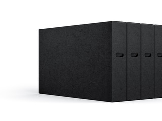 Large Black cardboard textured boxes packaging Mockup for smart tv set, 3d rendering