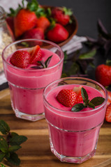 Strawberries puddink photo