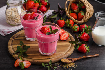 Strawberries puddink photo