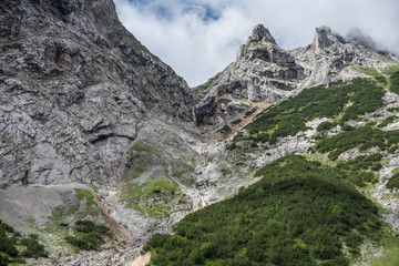 Fototapeta na wymiar The mountains of Alps in Bavaria, Germany.