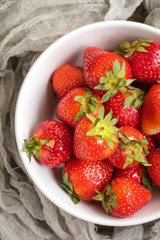 Fresh strawberries from home garden.