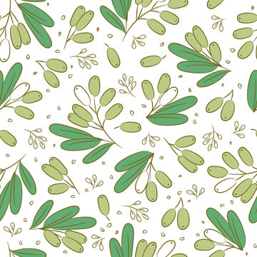 olives seamleaa vector pattern