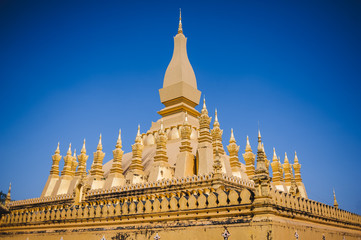 Fototapeta na wymiar Pha That Luang in Vientiane, Laos.