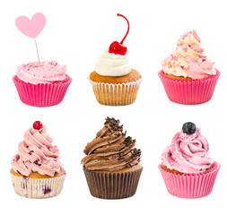 Set of cupcakes