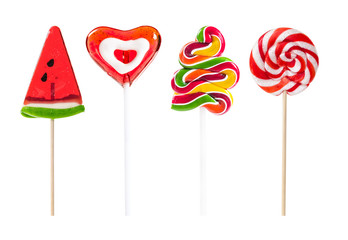 Set of colorful lollipops