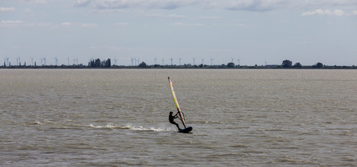 Windsurfer am Neusiedlers, Österreich