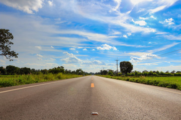 .Rural roads in Thailand