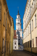 View of Town Hall from the Daugirdo street. Kaunas, Lithuania.