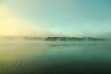 Morning spring landscape in the mountains