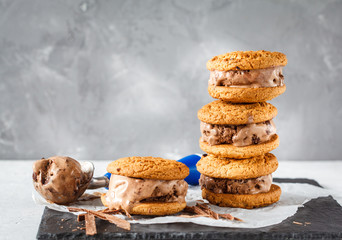 Homemade ice cream sandwich