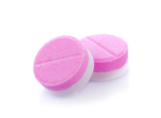 medical pills isolated on white background