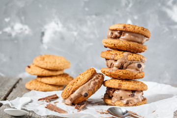 Homemade ice cream sandwich
