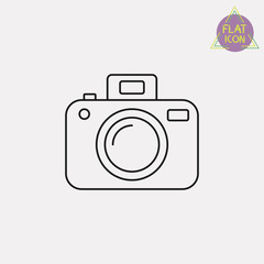 photo camera linear icon