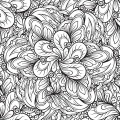 Fantasy decorative seamless pattern