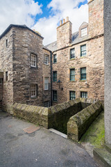 Fototapeta na wymiar Typical stone buildings in Edinburgh old town.
