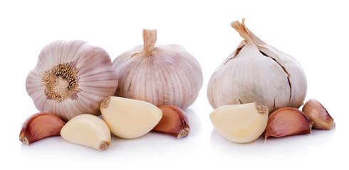 Garlic isolated on white background
