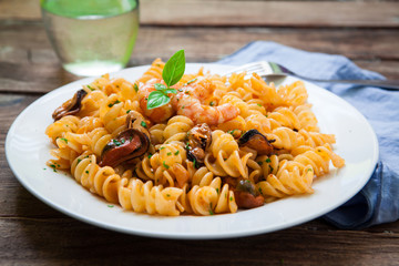 Seafood italian pasta style