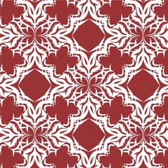Seamless Damask Pattern Background, Vector, Illustration, Eps File