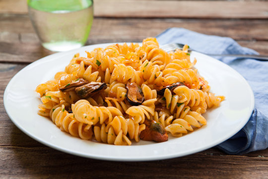 Seafood italian pasta style