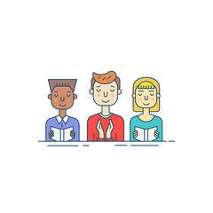 Fototapeta premium Congregation line icon