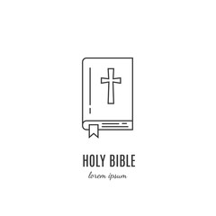 Bible line icon