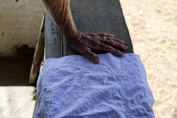 Hand with cloth