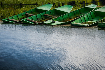 Boats on the coast - color