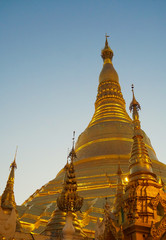 Naklejka premium The Shwedagon Pagoda in Yangon , Myanmar
