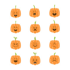 Halloween pumpkin set