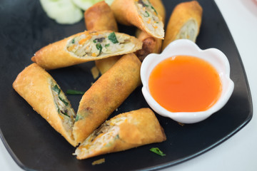 Dim sum spring rolls