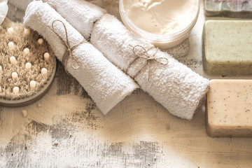 Spa composition with soap