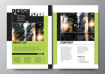 Green minimal Modern Poster Brochure Flyer design Layout vector template