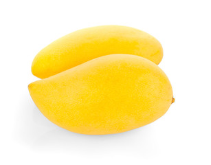 mangos on white background