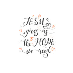 Religions lettering illustration