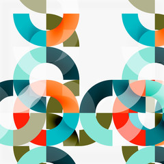 Colorful rings on grey background, modern geometric pattern design