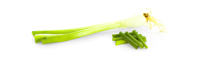 Green onion isolated on the white background