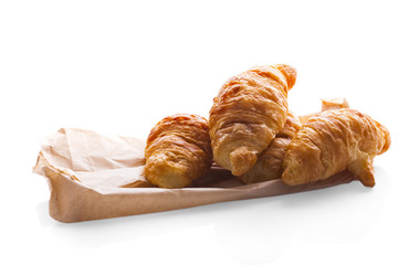 croissant on white background