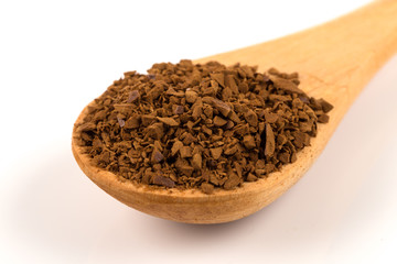 Pile of instant coffee grains