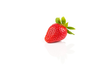 Red ripe strawberry fruits