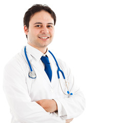 Fototapeta premium Friendly doctor isolated on white