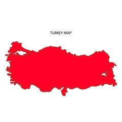 Fototapeta premium Red map of Turkey for your design, concept Illustration.