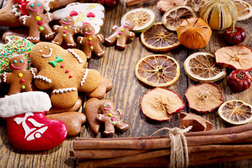 Christmas homemade gingerbread cookies